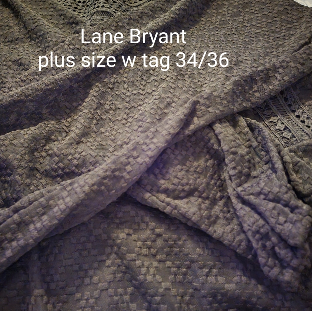 Knit top with tank attached plus size 34/36